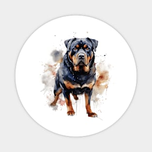 Rottweiler Watercolor Style Magnet